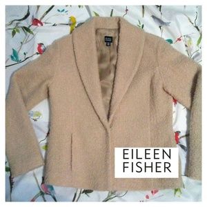 EILEEN FISHER Oatmeal Boucle Blazer Size Small